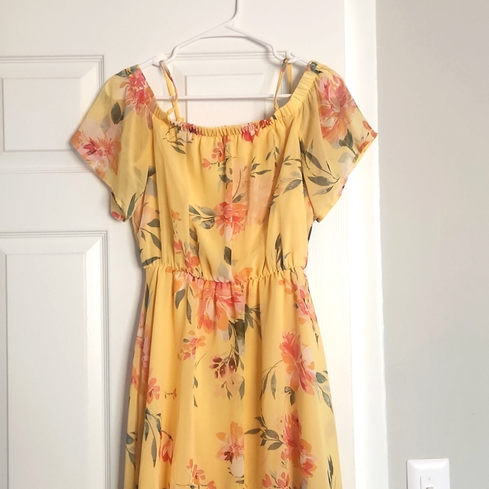 Small As U Wish Yellow Floral Dress